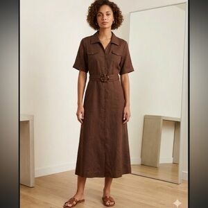 Jones New York Signature Linen midi Dress NwT